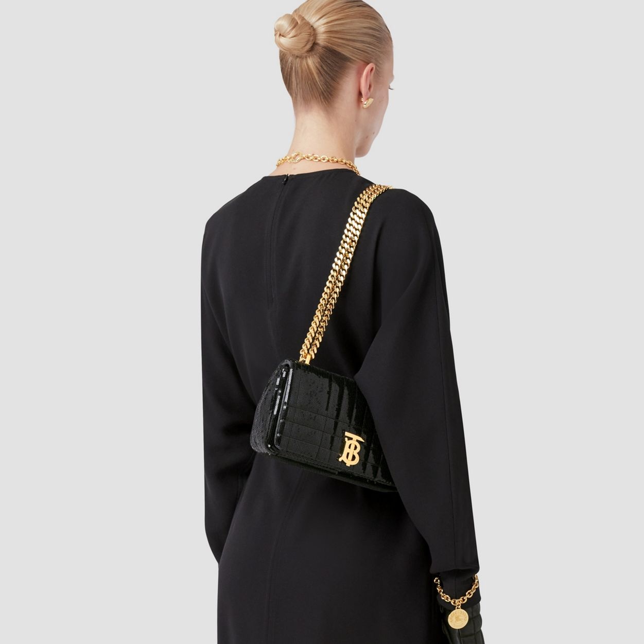 Sequinned Quilted Leather Small Lola Bag - 9