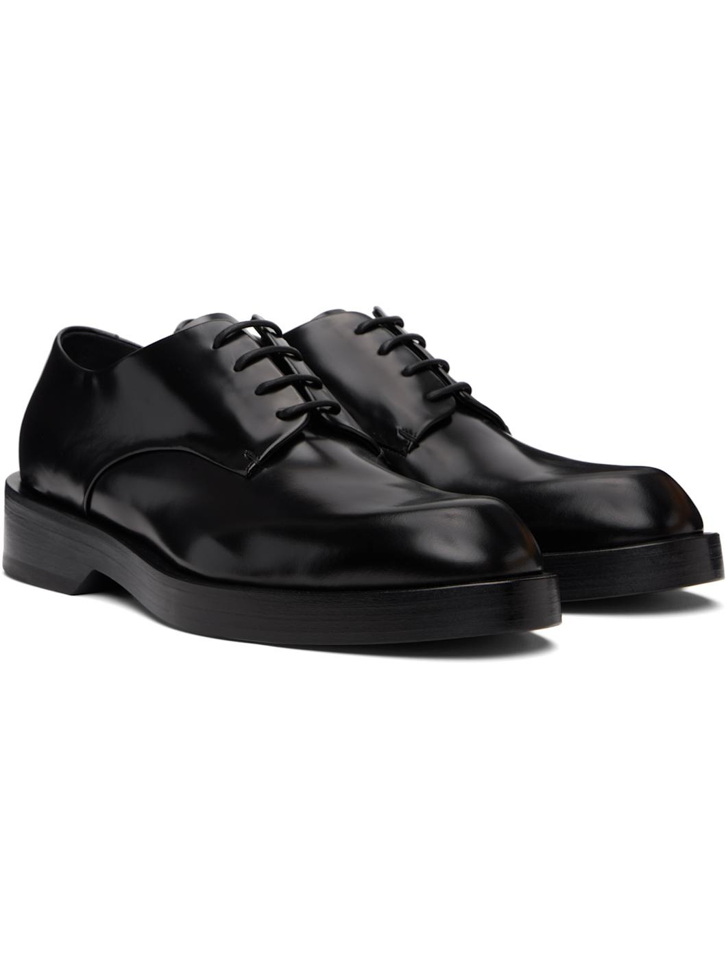Black Lace-Up Derbys - 4