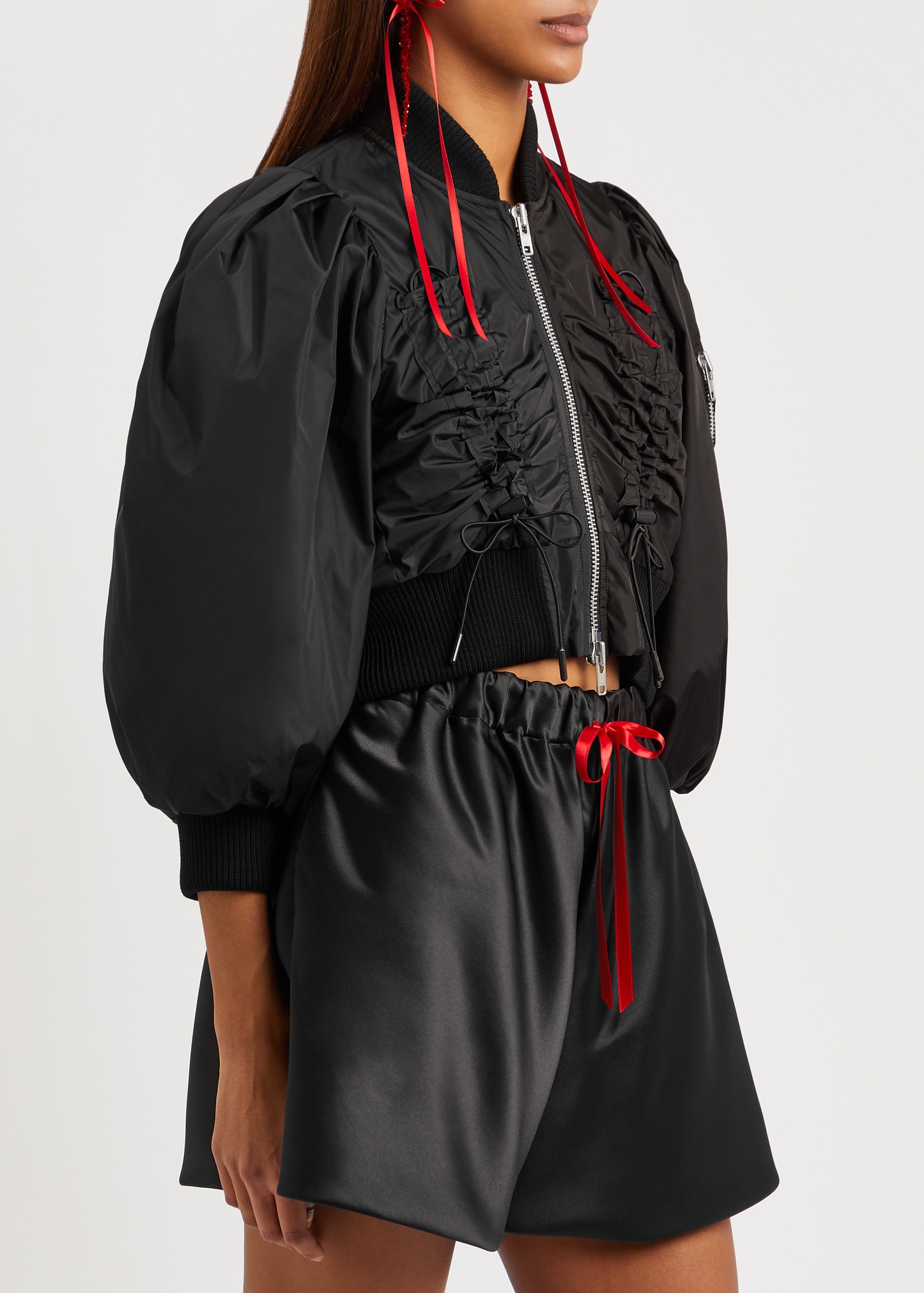 ダウンジャケット・コート Ruched Printed Shell Bomber Jacket 22702221_53109677_1000.jpg