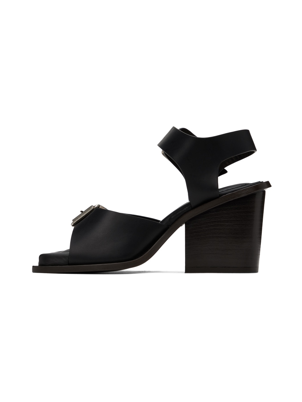 Black Square 80 Heeled Sandals - 3