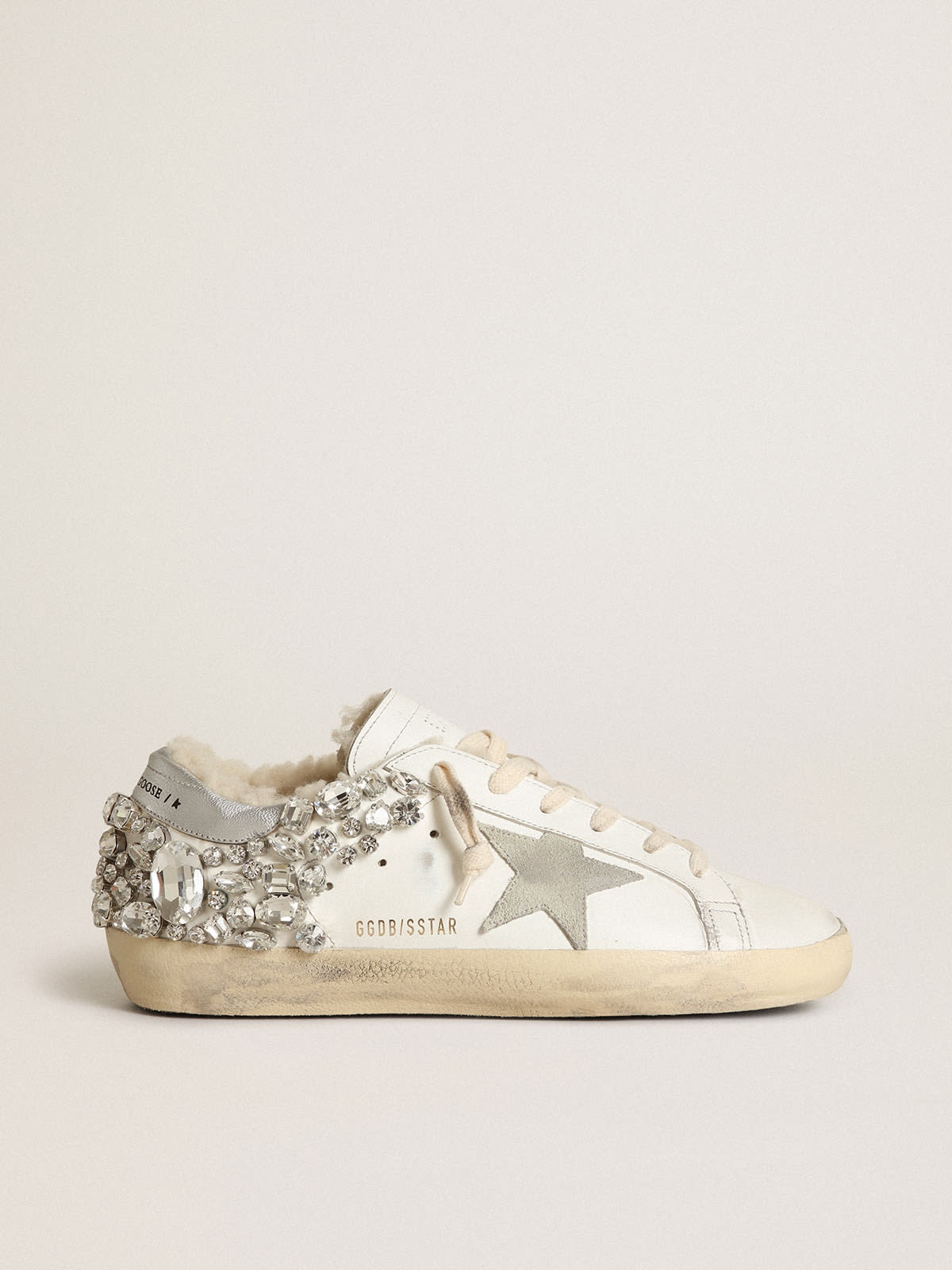 Super-Star sneakers with shearling lining and decorative crystals - 1