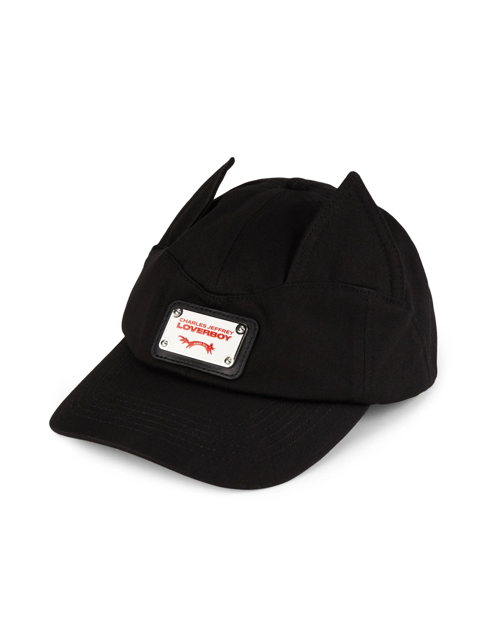 Men's Ears Twill Baseball Cap - Black - 1