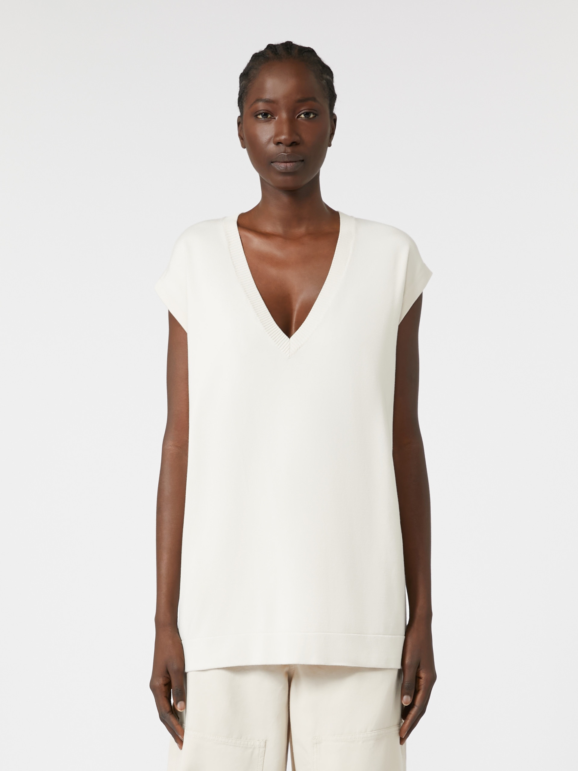 OROSEI Viscose yarn gilet - 3