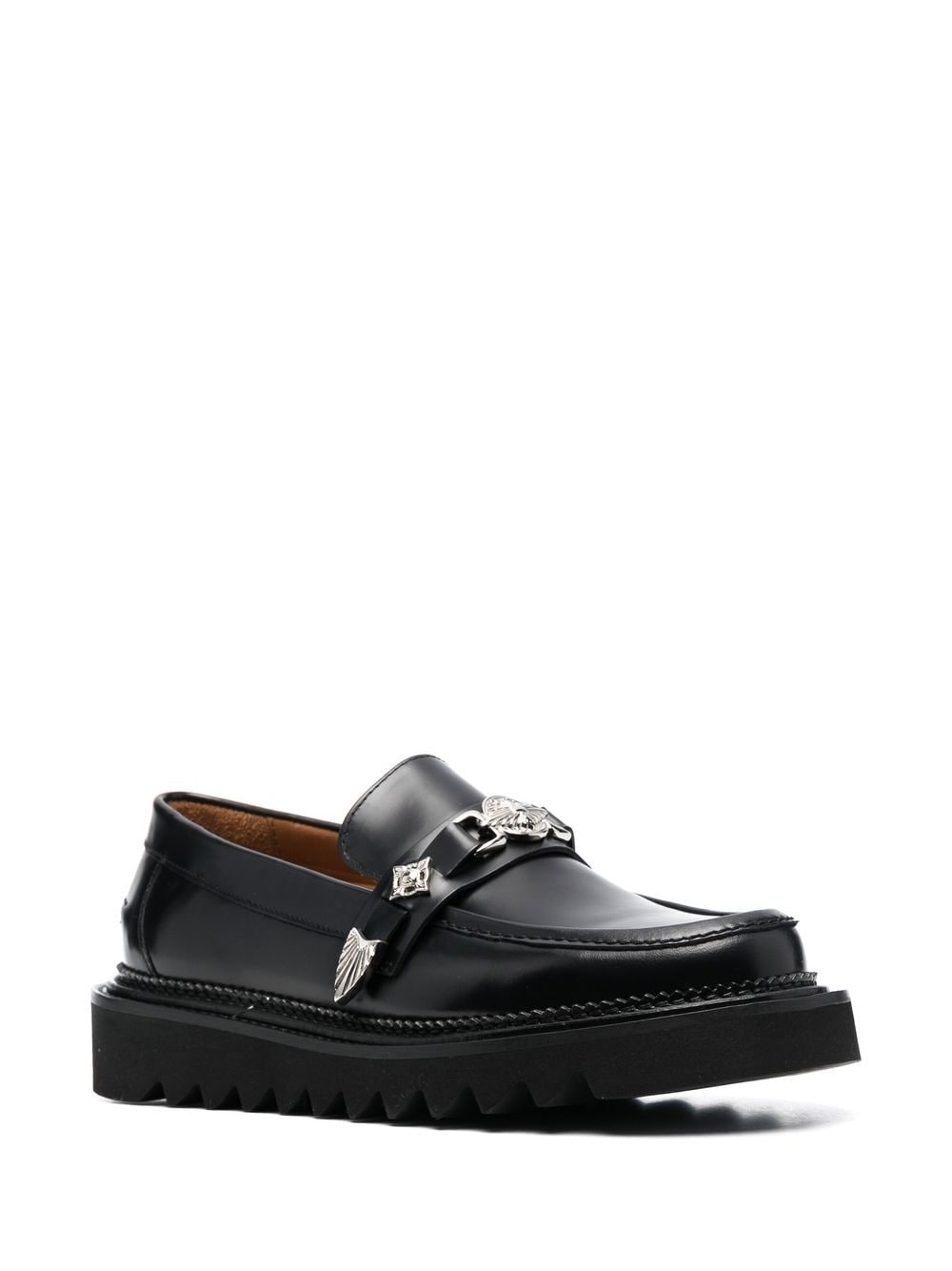 chunky leather loafers - 2