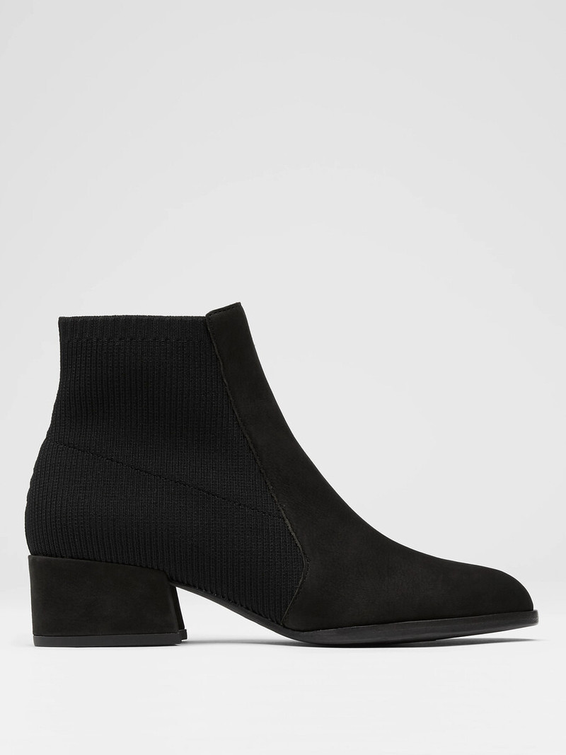 Aesop Tumbled Nubuck and Recycled Stretch Knit Bootie 1