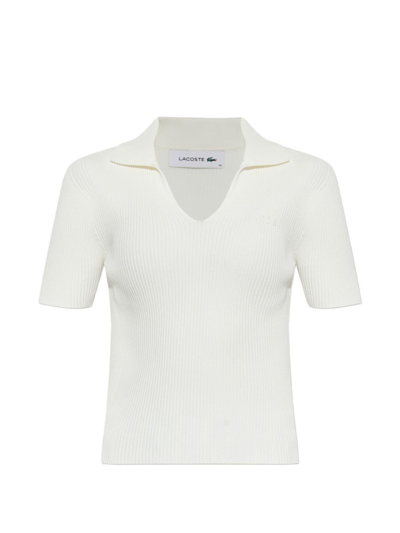 ribbed-knit V-neck T-shirt 1