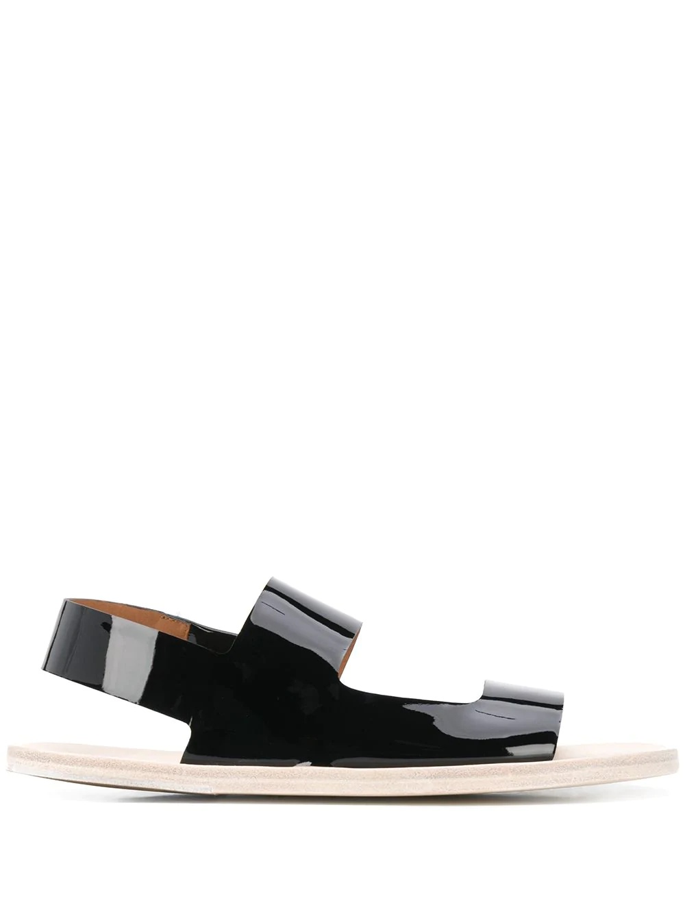 polished strap sandals - 1