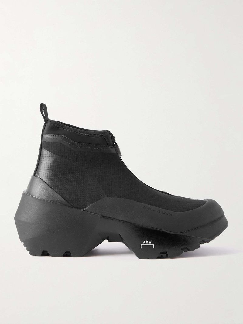 + A-COLD-WALL* Geo Forma Rubber-Trimmed Stretch-Ripstop High-Top Sneakers - 1