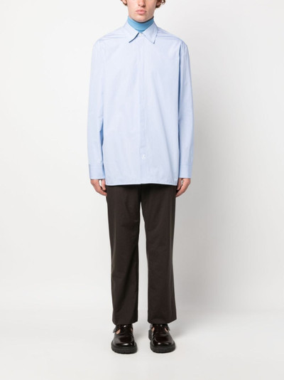 Jil Sander logo-embroidered pinstripe shirt outlook