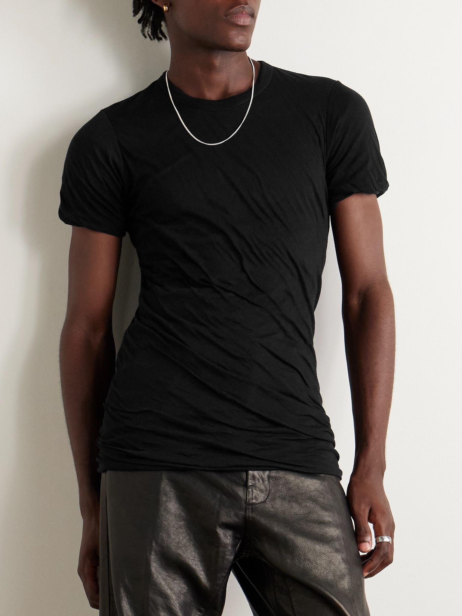 Unstable Slim-Fit Organic Cotton-Jersey T-Shirt Black - 3