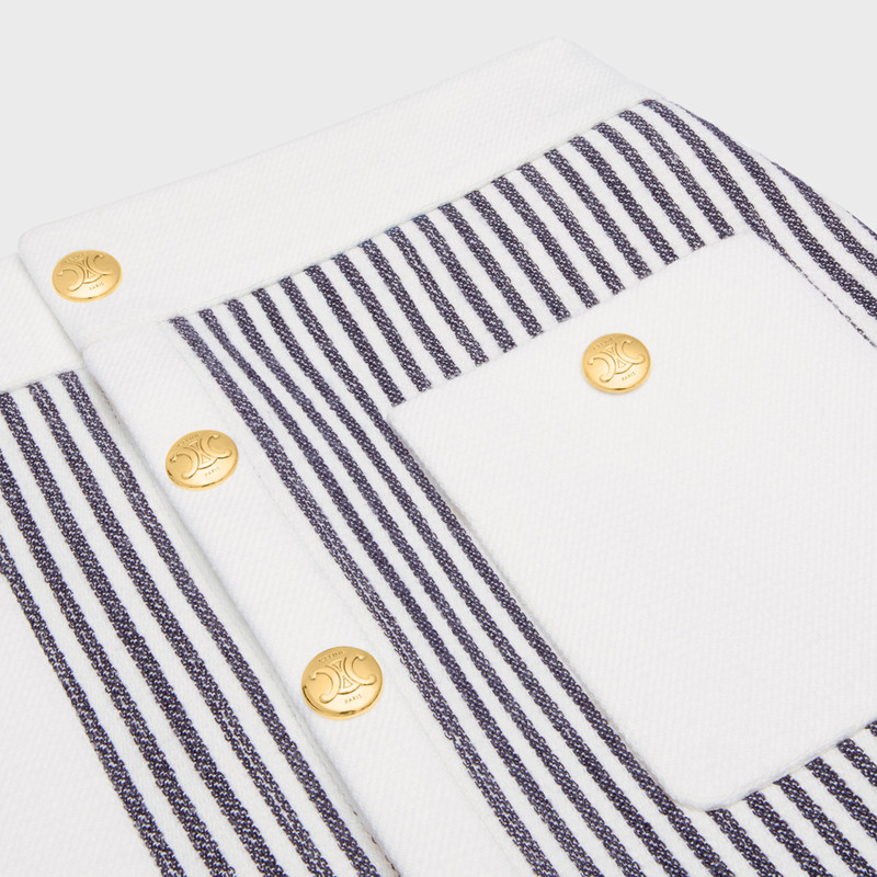 trapeze mini skirt in textured wool 3