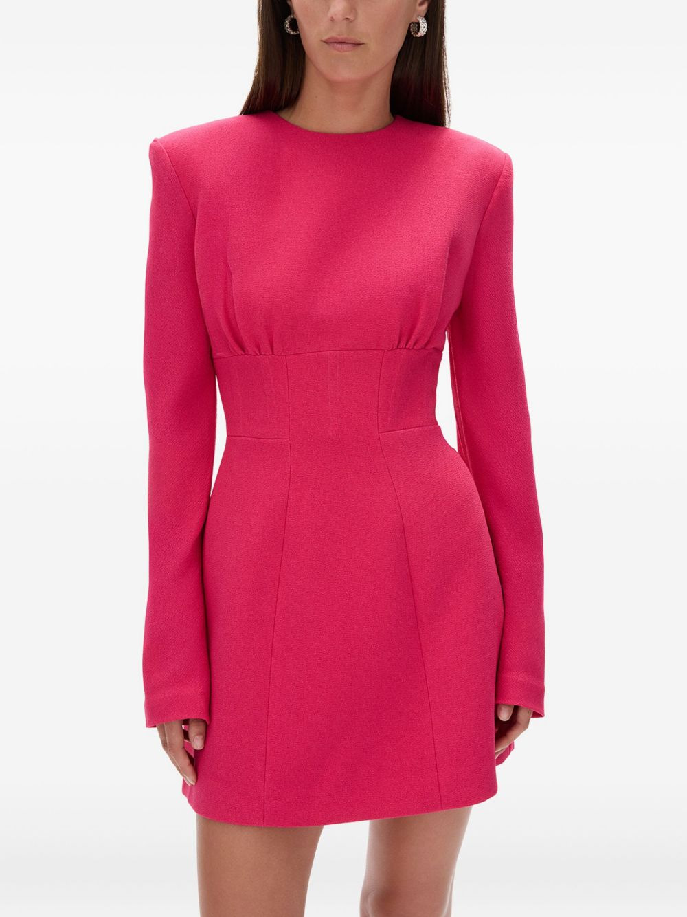 Dover padded-shoulder mini dress - 5
