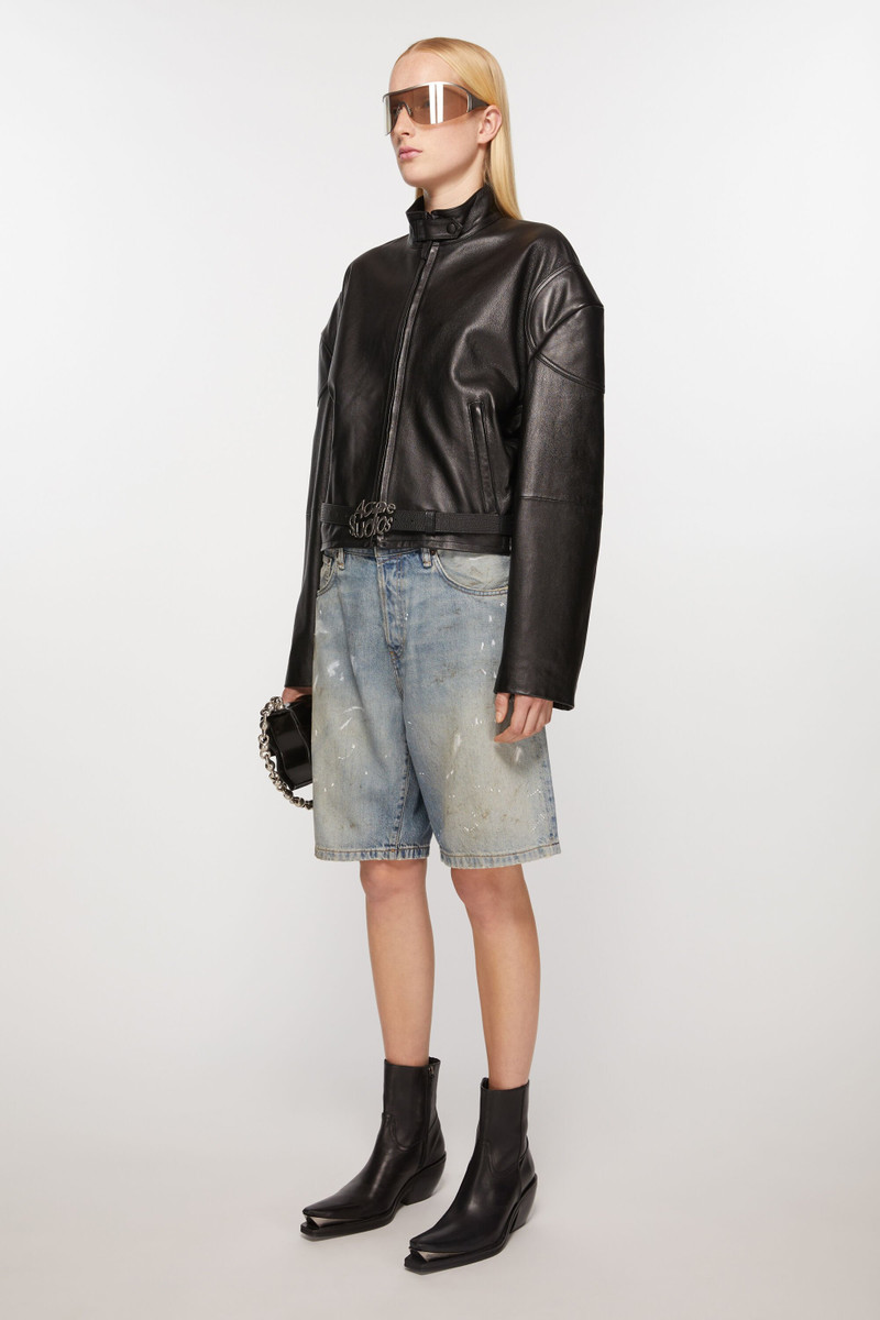 Acne Studios Leather ankle boots - Black outlook