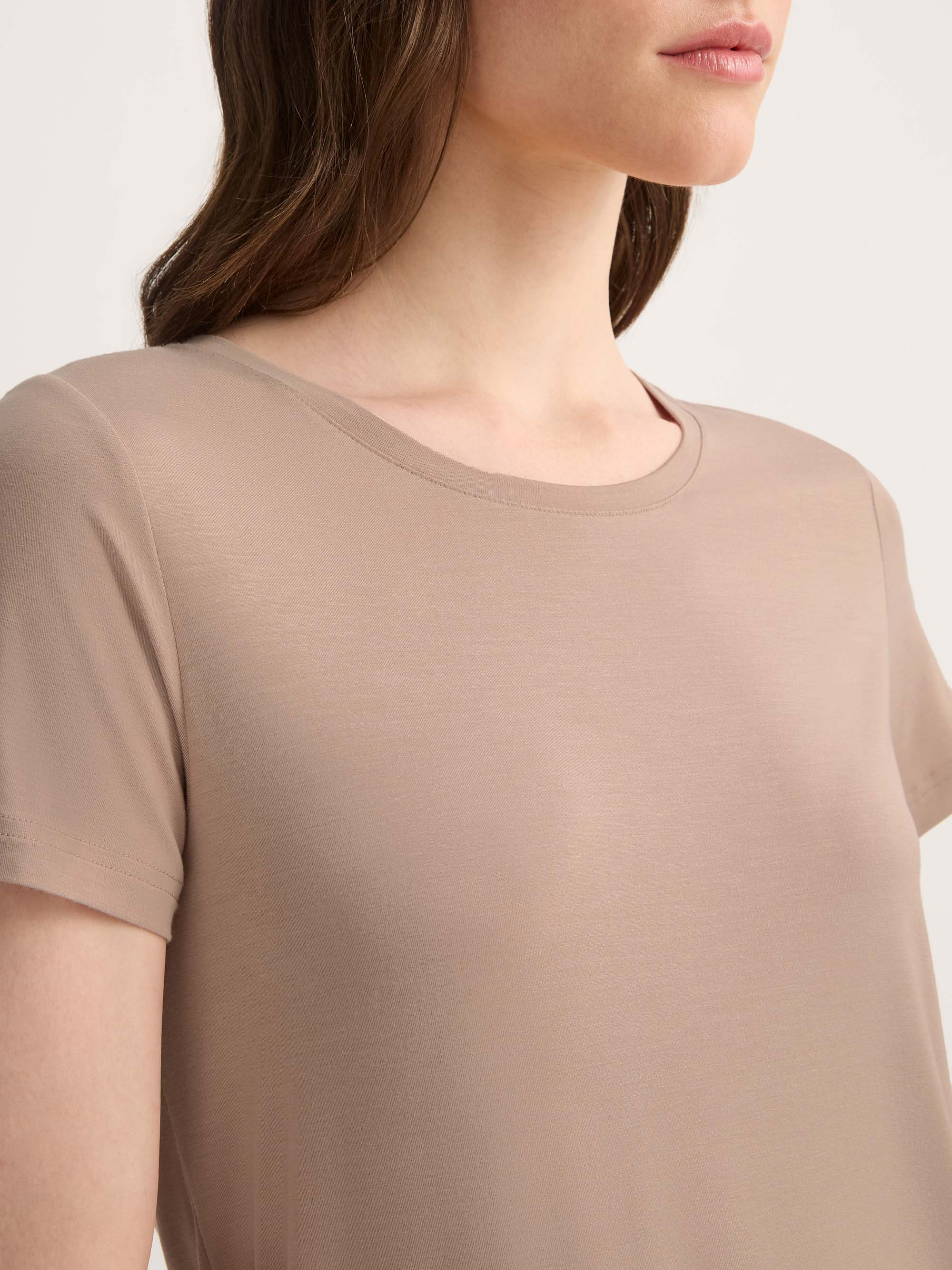 Women's T-Shirt Lara Micro Modal Stretch Almond Blush - 4