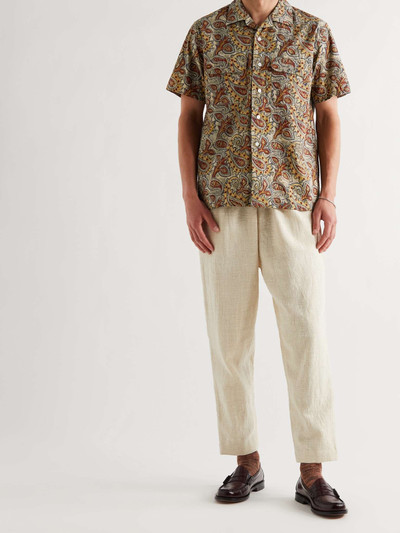 BEAMS PLUS Slim-Fit Convertible-Collar Paisley-Print Cotton-Poplin Shirt outlook