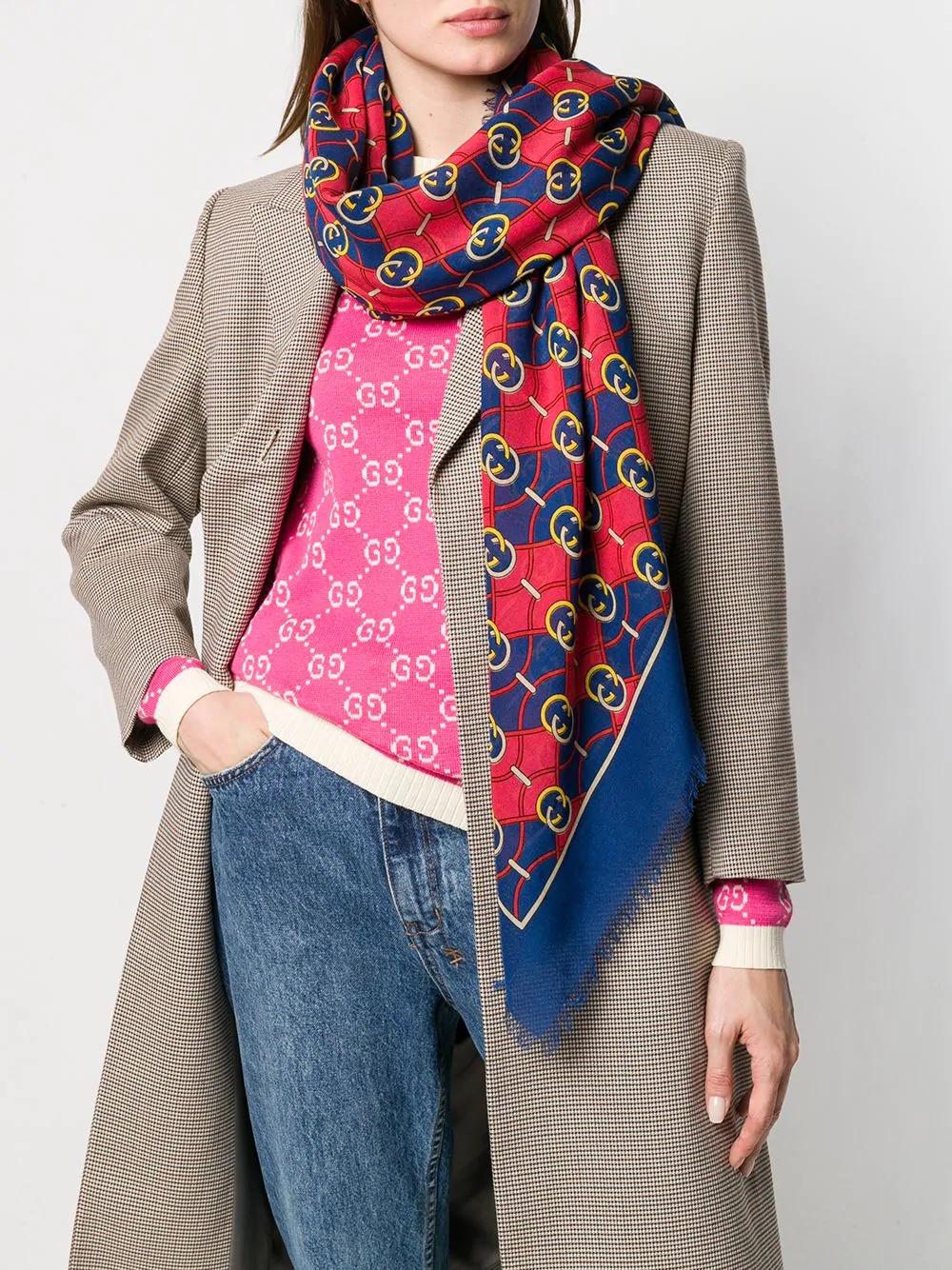 GG printed scarf - 2