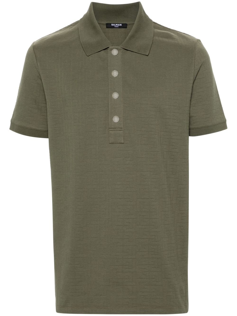 jacquard cotton polo shirt - 1