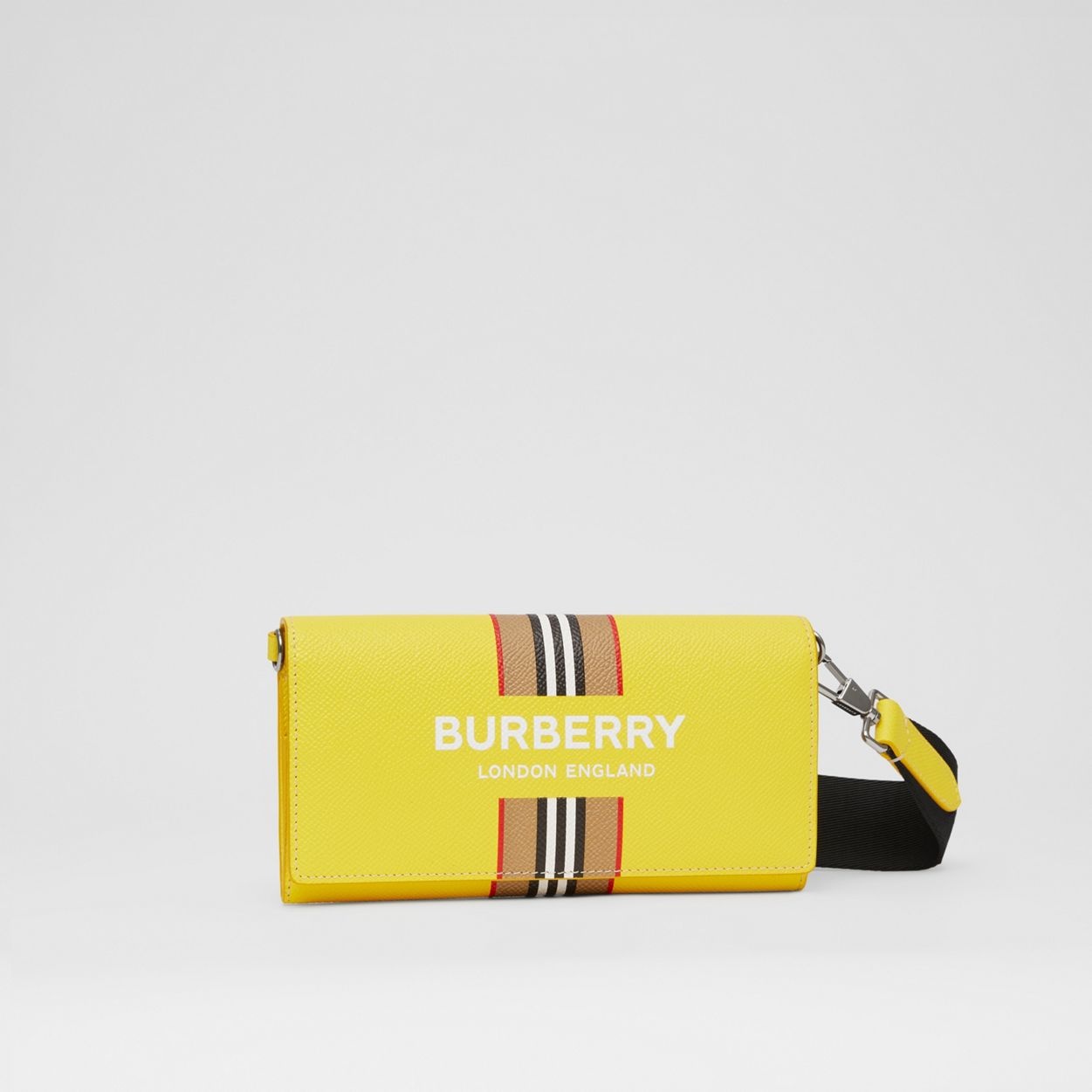 Logo Print Leather Wallet with Detachable Strap - 9