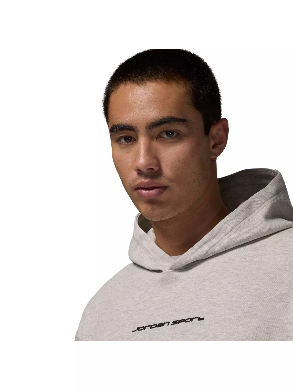 Men's Sport Hoop Fleece Dri-FIT Pullover Hoodie -Grey Heather - 3
