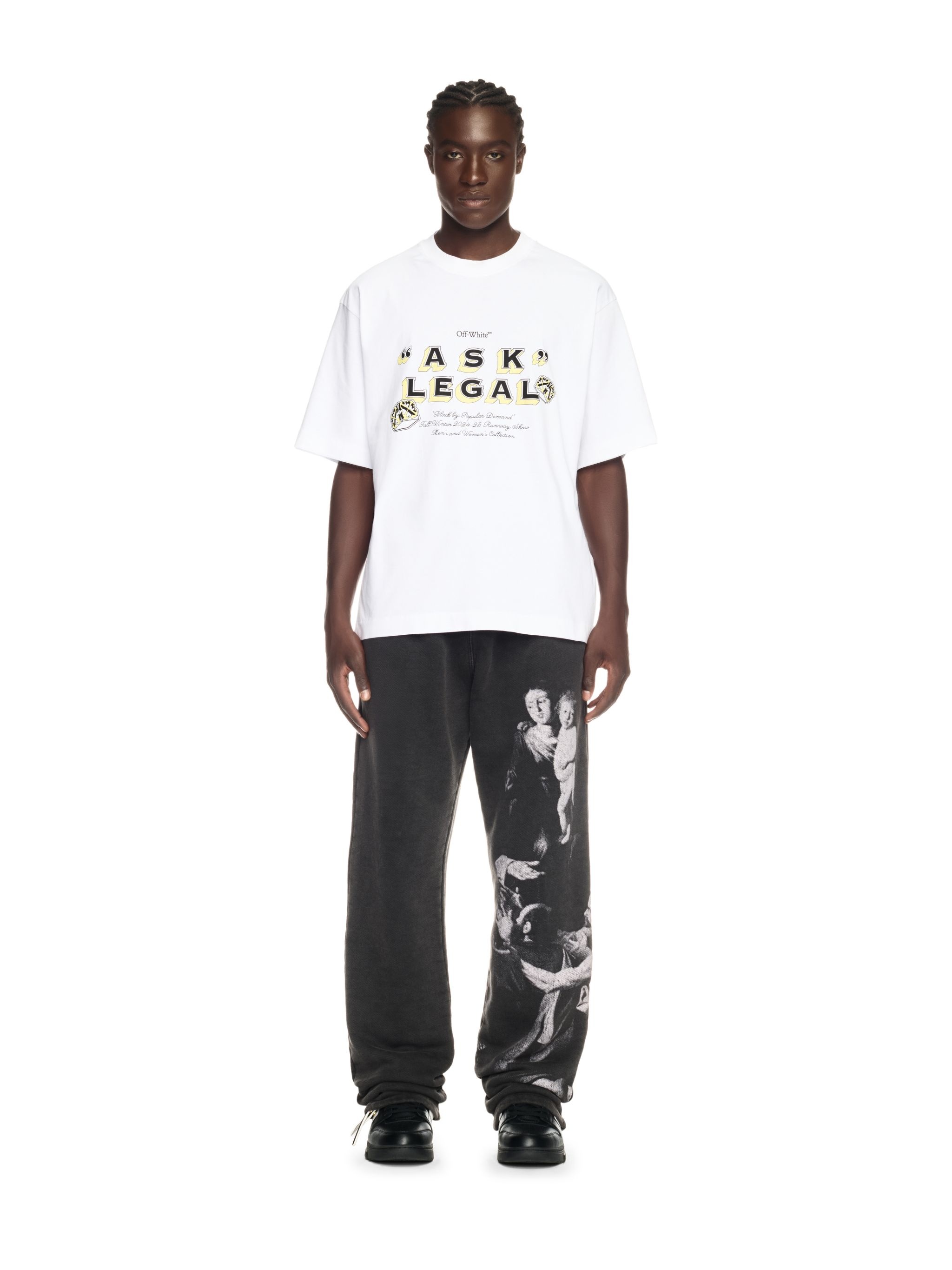Black Blurred Mary Sweatpants - 2