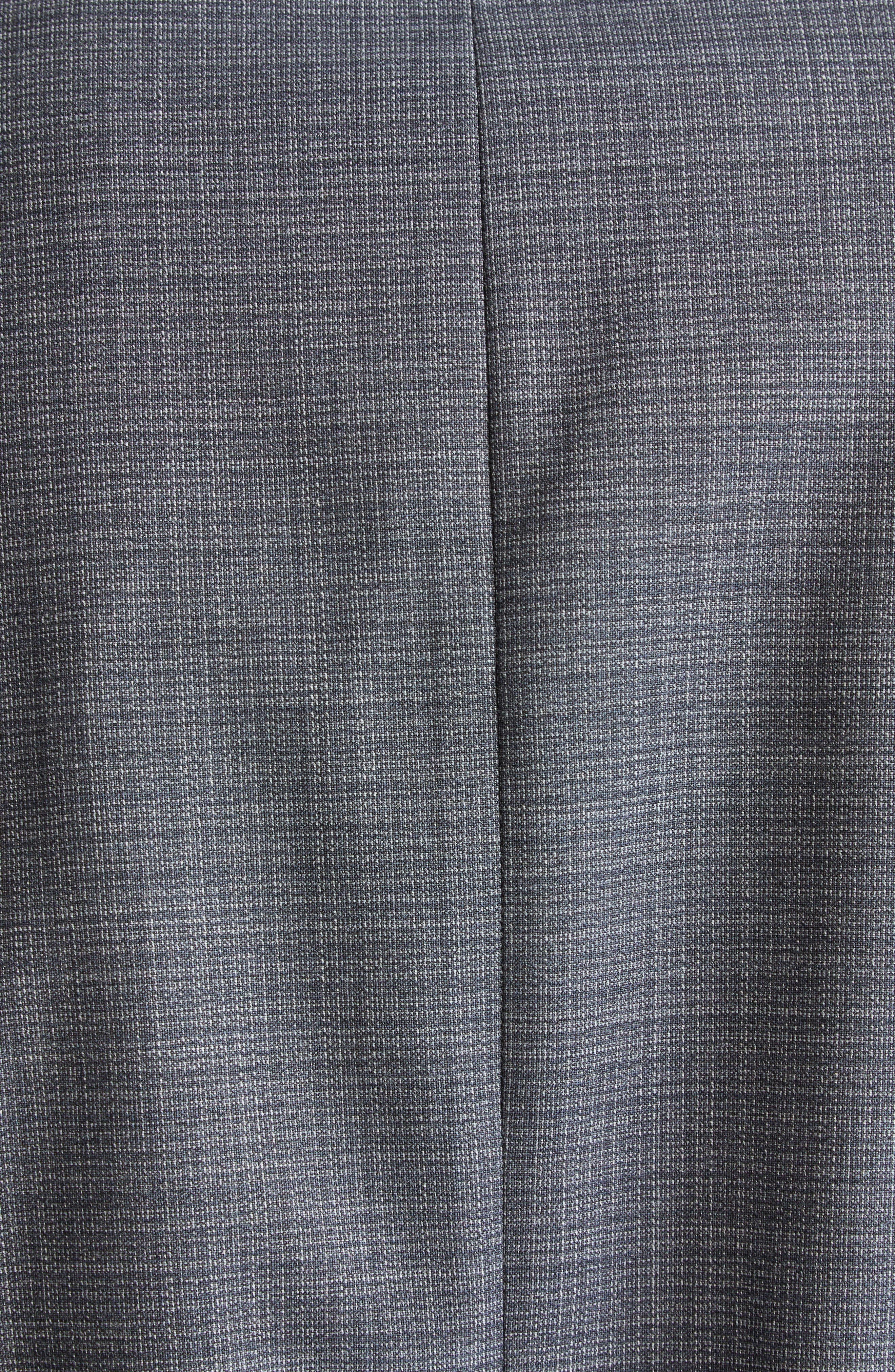Alexander Wang Chain Embellished Melangé Raw Edge Wool Blend Blazer in Dark Grey Melange at Nordstro - 6