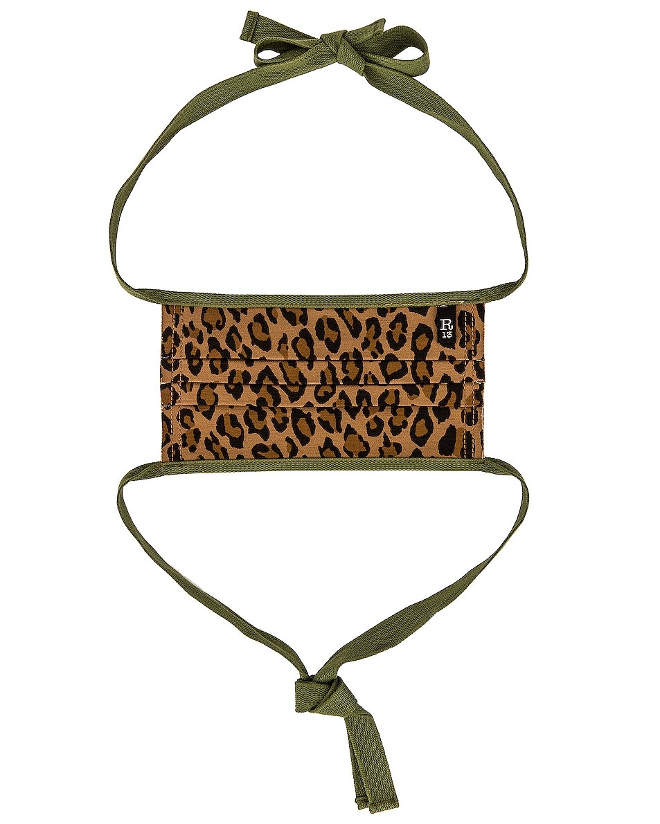 【関税込み】R13 タン & グリーン Surplus レオパード マスク R13 Surplus Leopard Mask | forward | REVERSIBLE