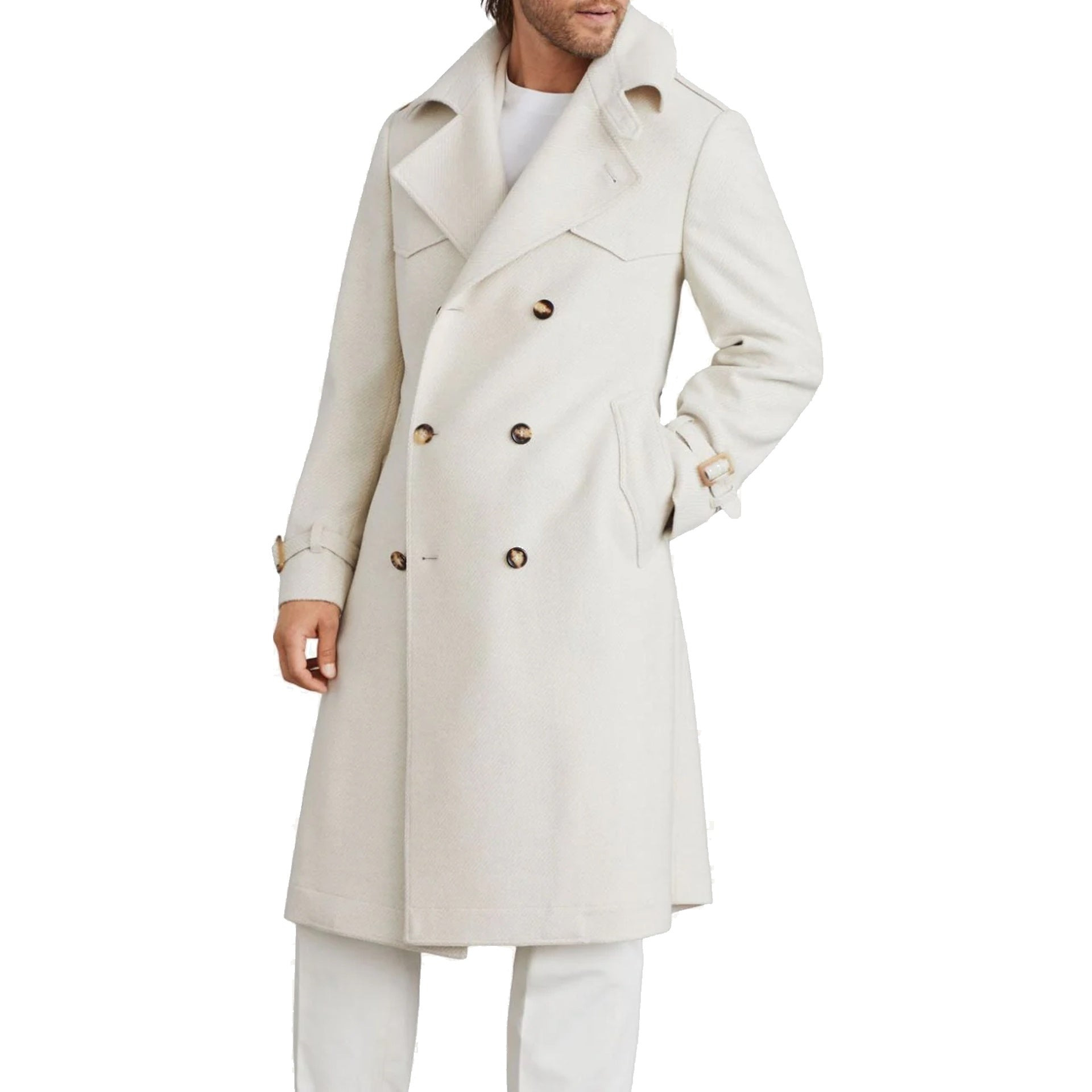 Brunello Cucinelli Wool Trench Coat Men - 2
