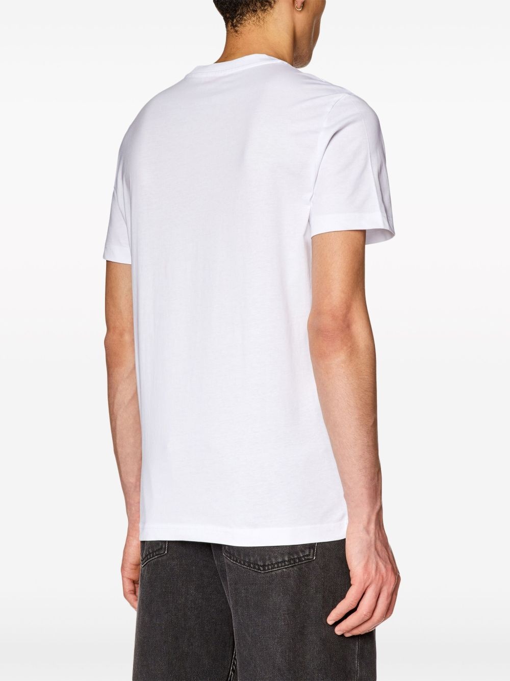 embroidered-logo detail T-shirt - 4