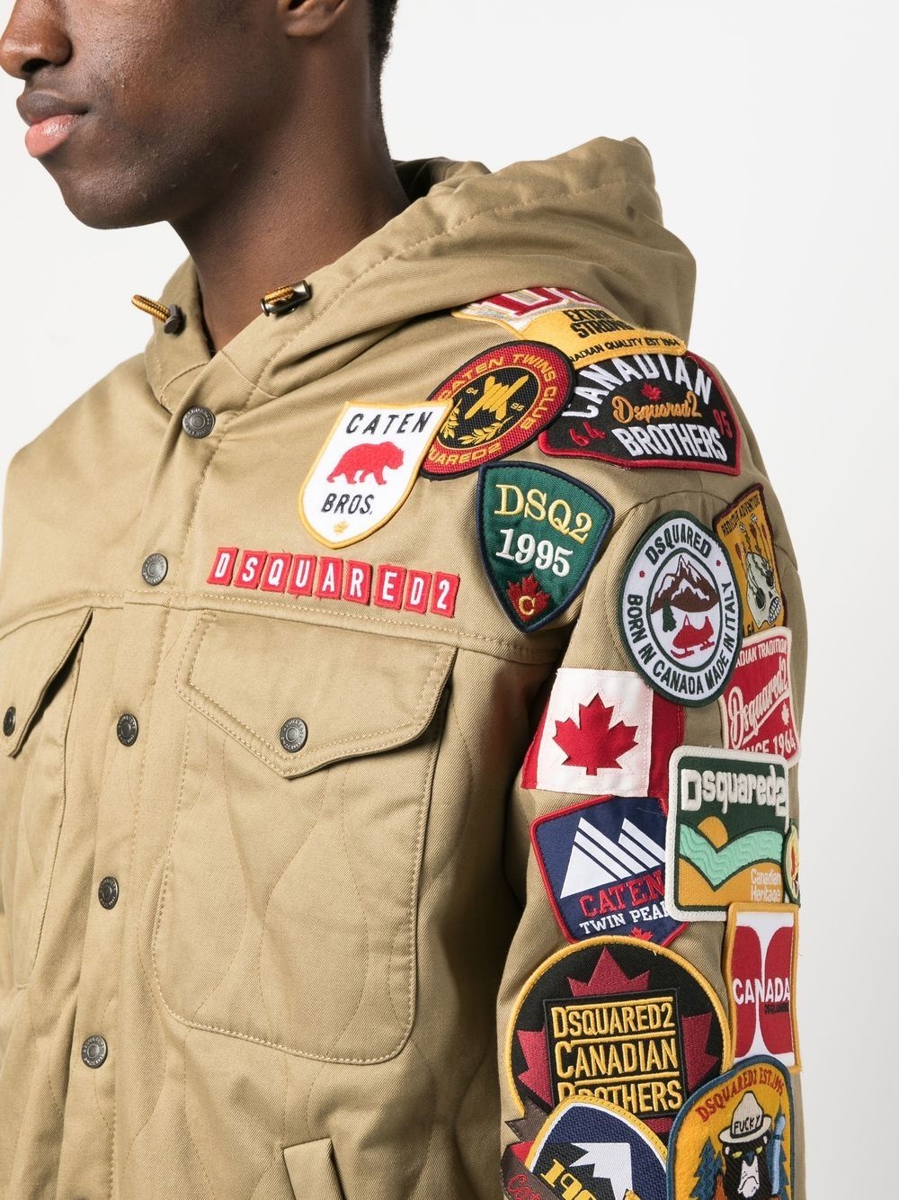 patch-detail hooded jacket - 5