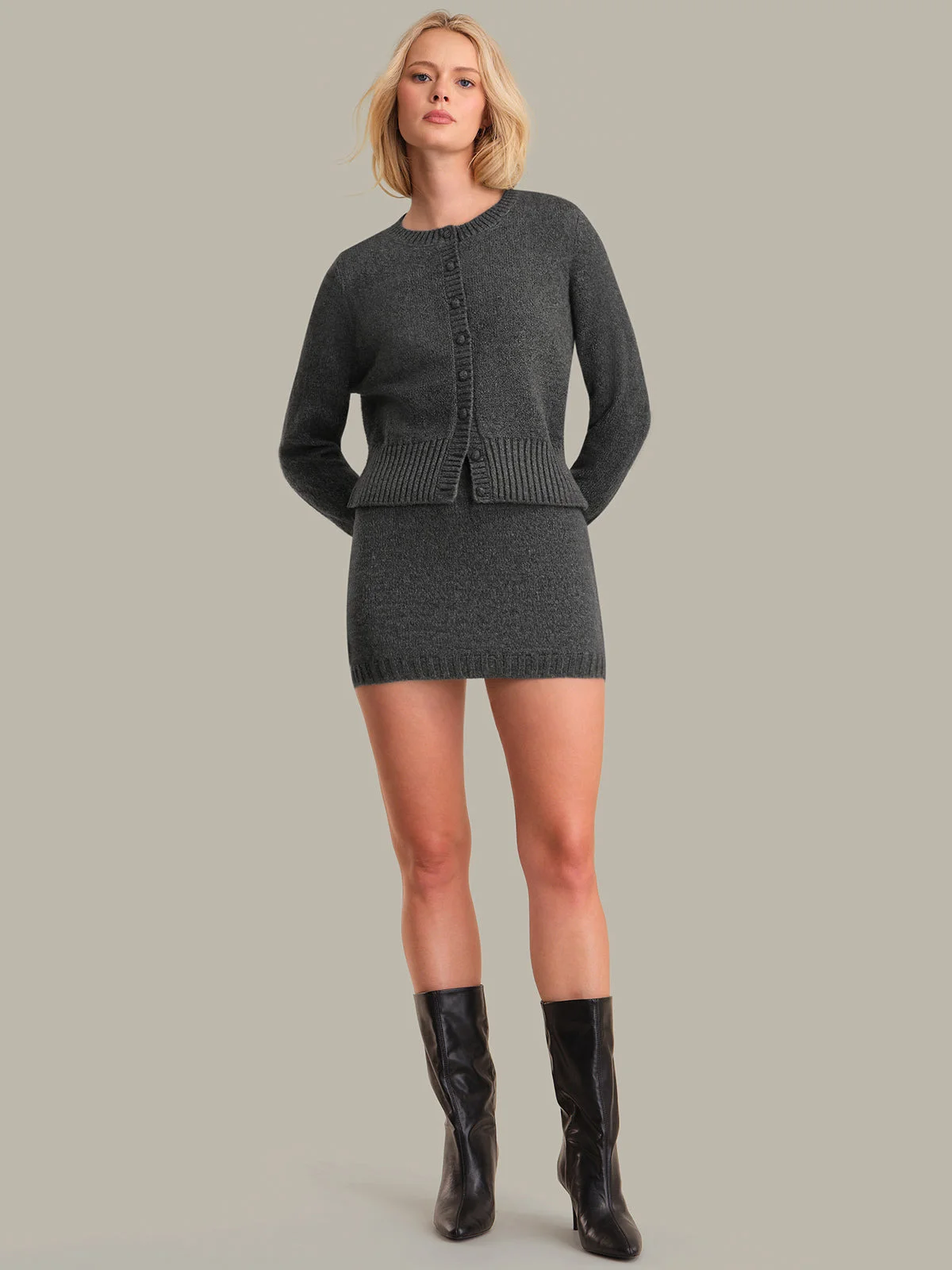 Alena: Mini Sweater Skirt - 1