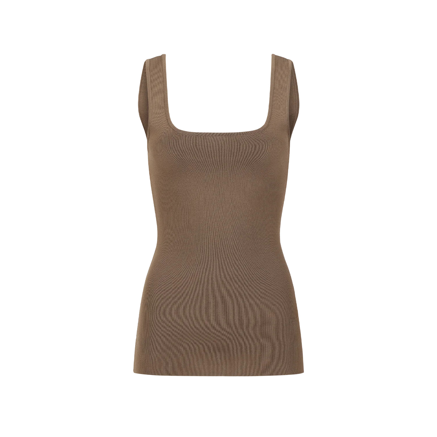 SQUARED NECK TOP TAN - 1