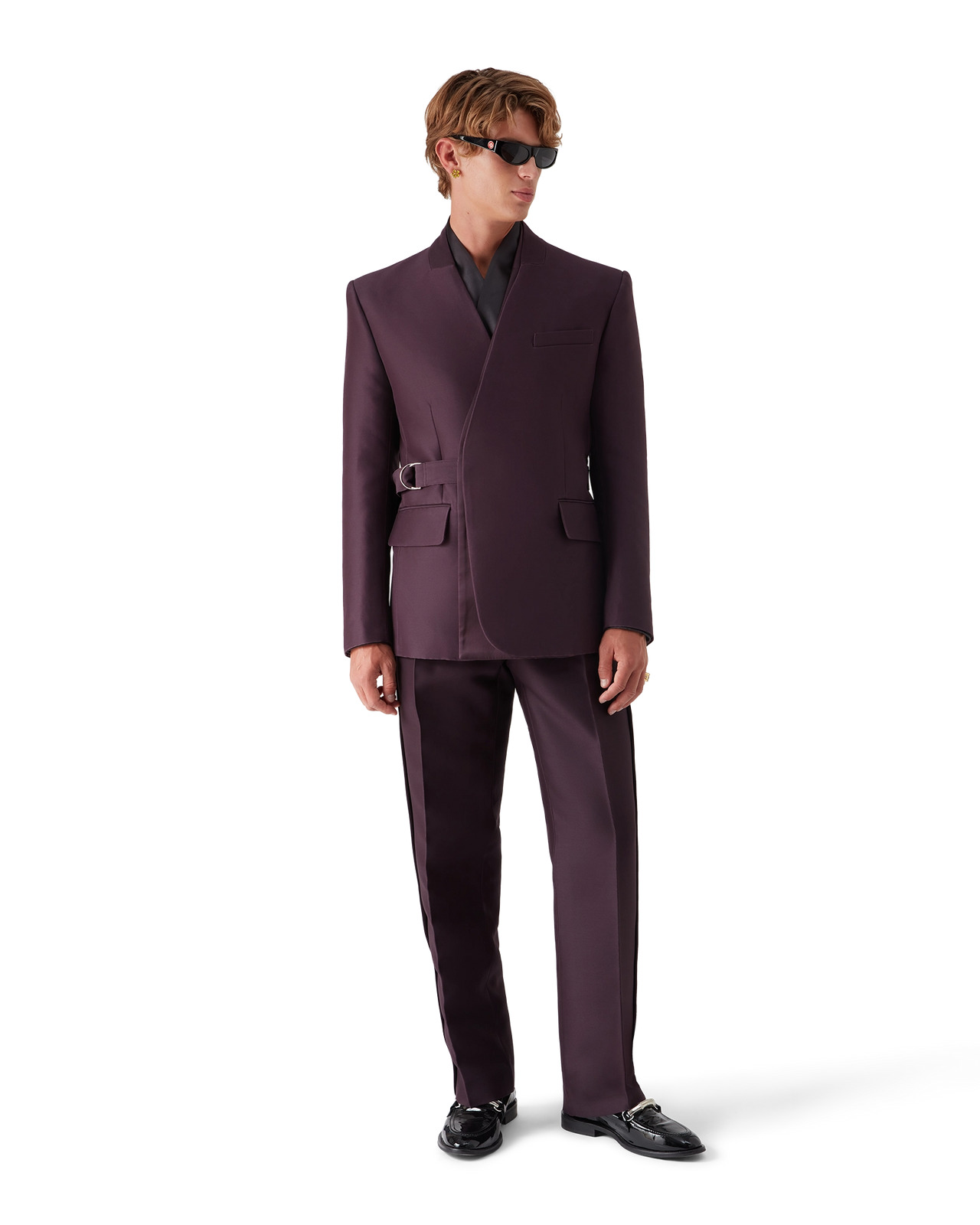 Blend Tailored Side Stripe Wool Silk Trousers | Casablanca Paris - 2