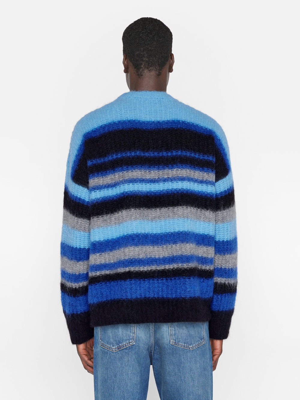 Alpaca Sweater in Sky Blue Multi - 7