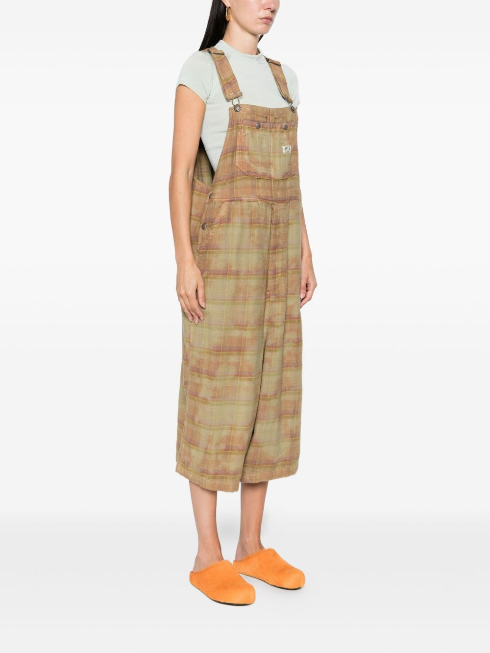 Jumbo plaid cotton jumpsuits - 3