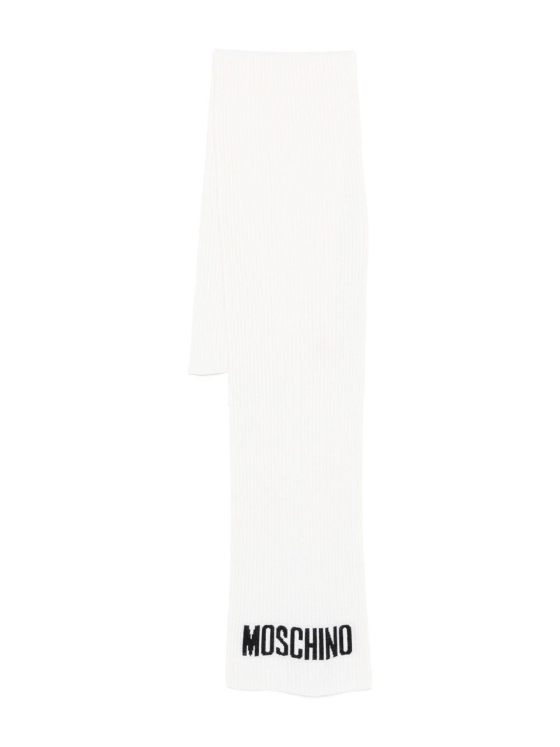 ribbed logo scarf 1
