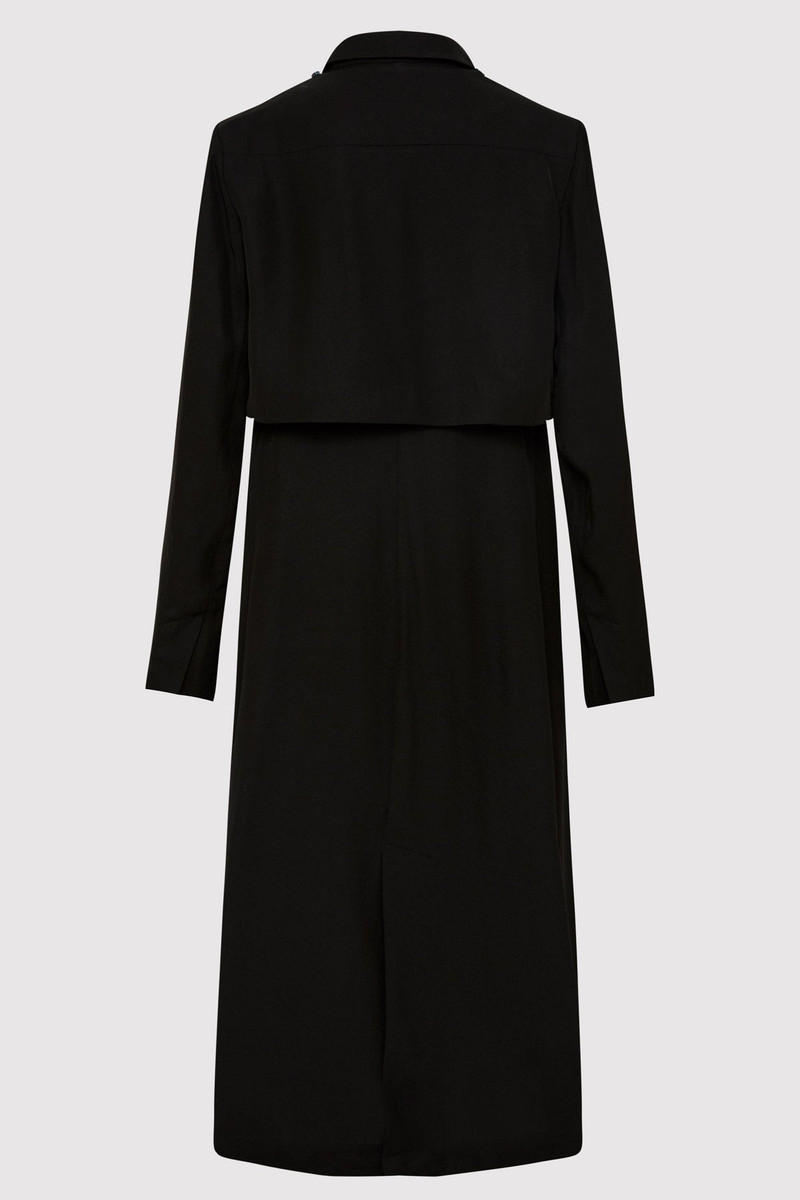 ST. AGNI Layered Summer Trench - Black outlook