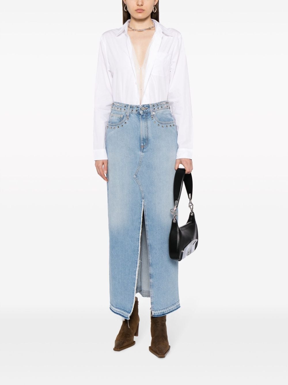 foldout layered cotton shirt - 2