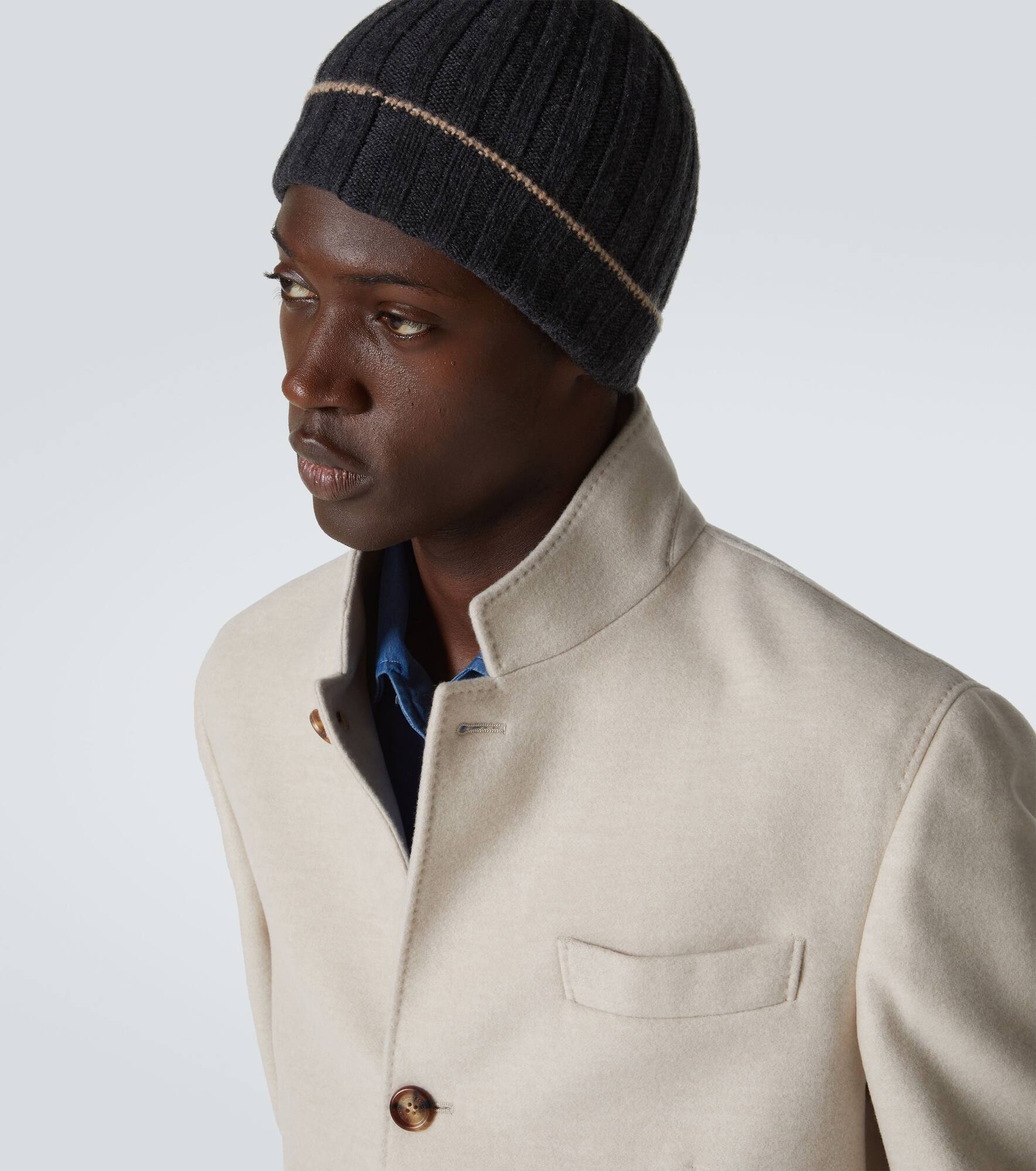 Ribbed-knit cashmere beanie - 3