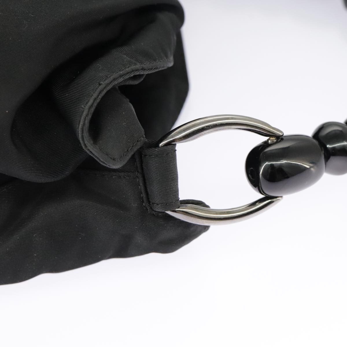 DIOR Hand Bag Nylon Black Silver - 14