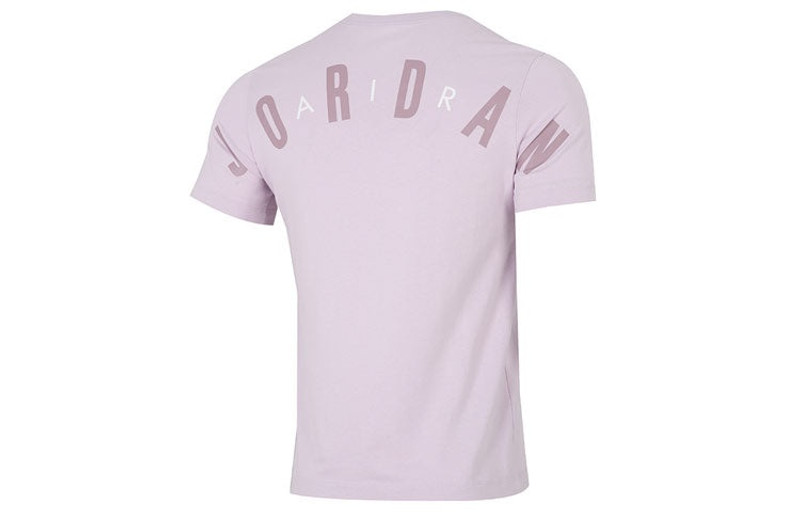 Jordan Men's Air Jordan Alphabet Flying Man Logo Printing Round Neck Casual Short Sleeve Lavender Light Pur outlook