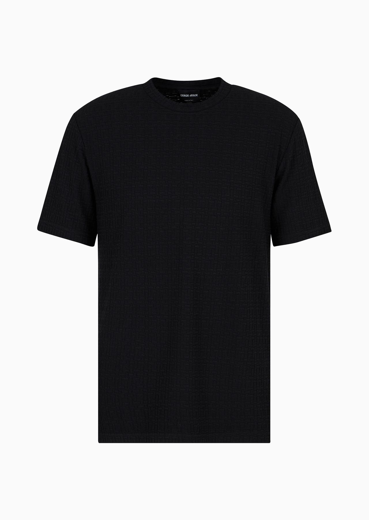 Viscose and cashmere jacquard jersey crew-neck T-shirt - 1