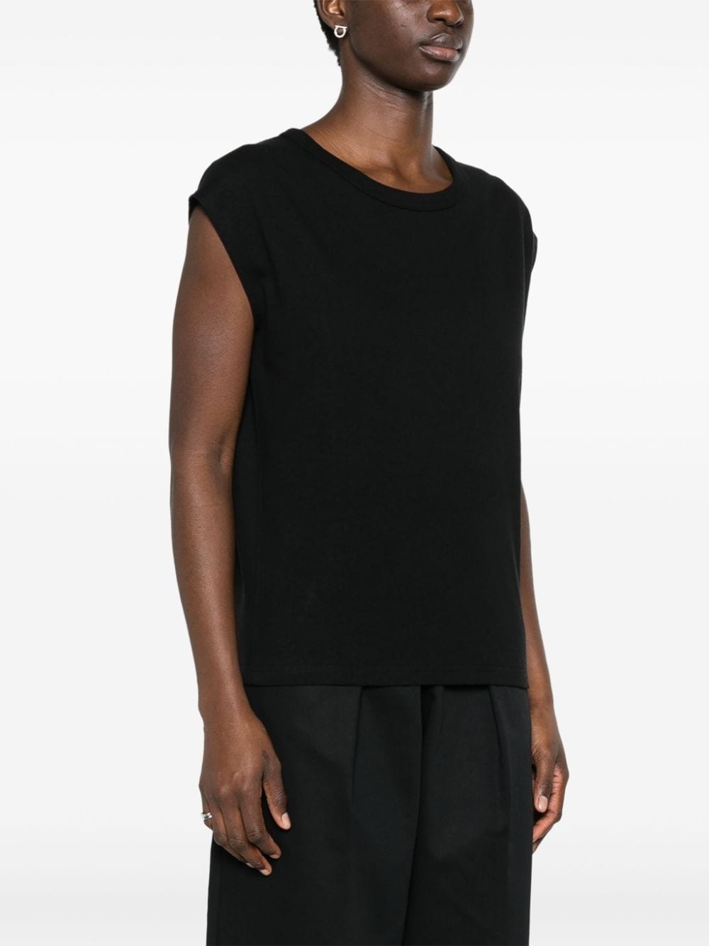 sleeveless jersey T-shirt - 3