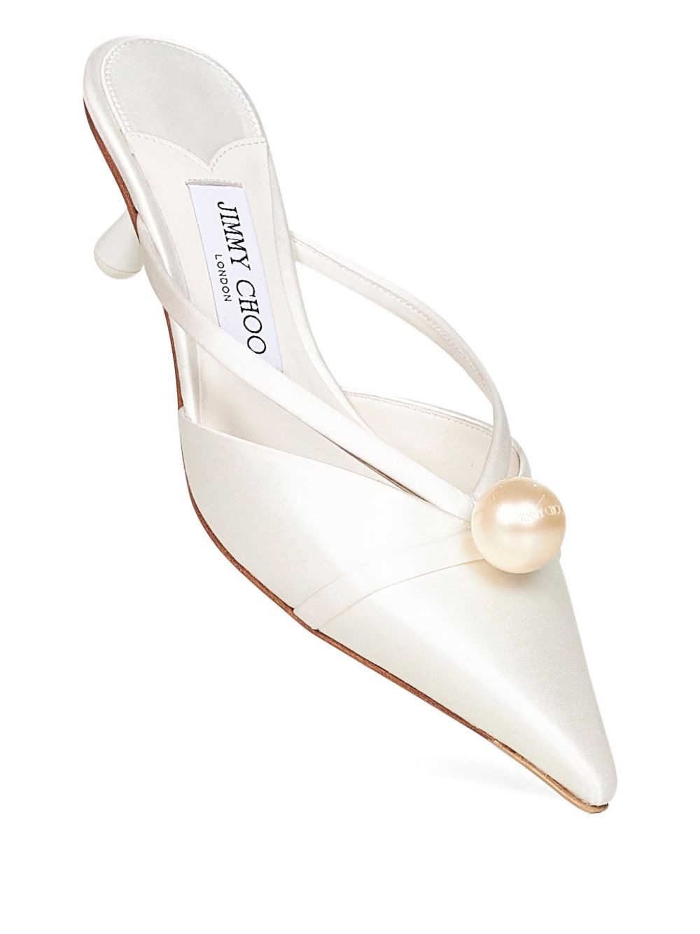 50mm pearl-embellished pointed-toe mules - 4