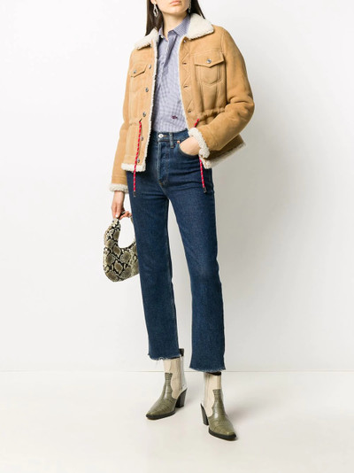 DSQUARED2 sheepskin jacket with contrast belt outlook