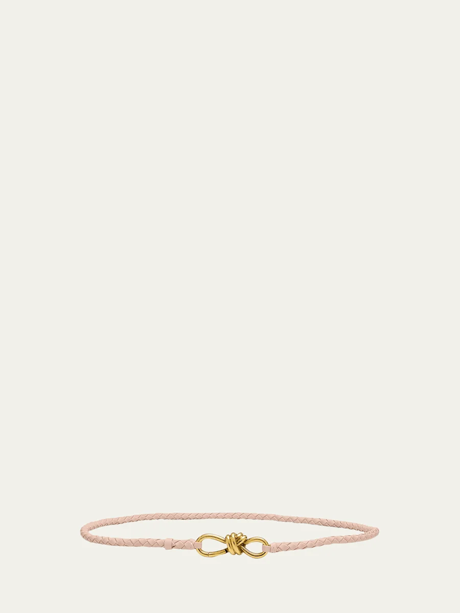 Intrecciato Braided Nappa Leather Belt - 1