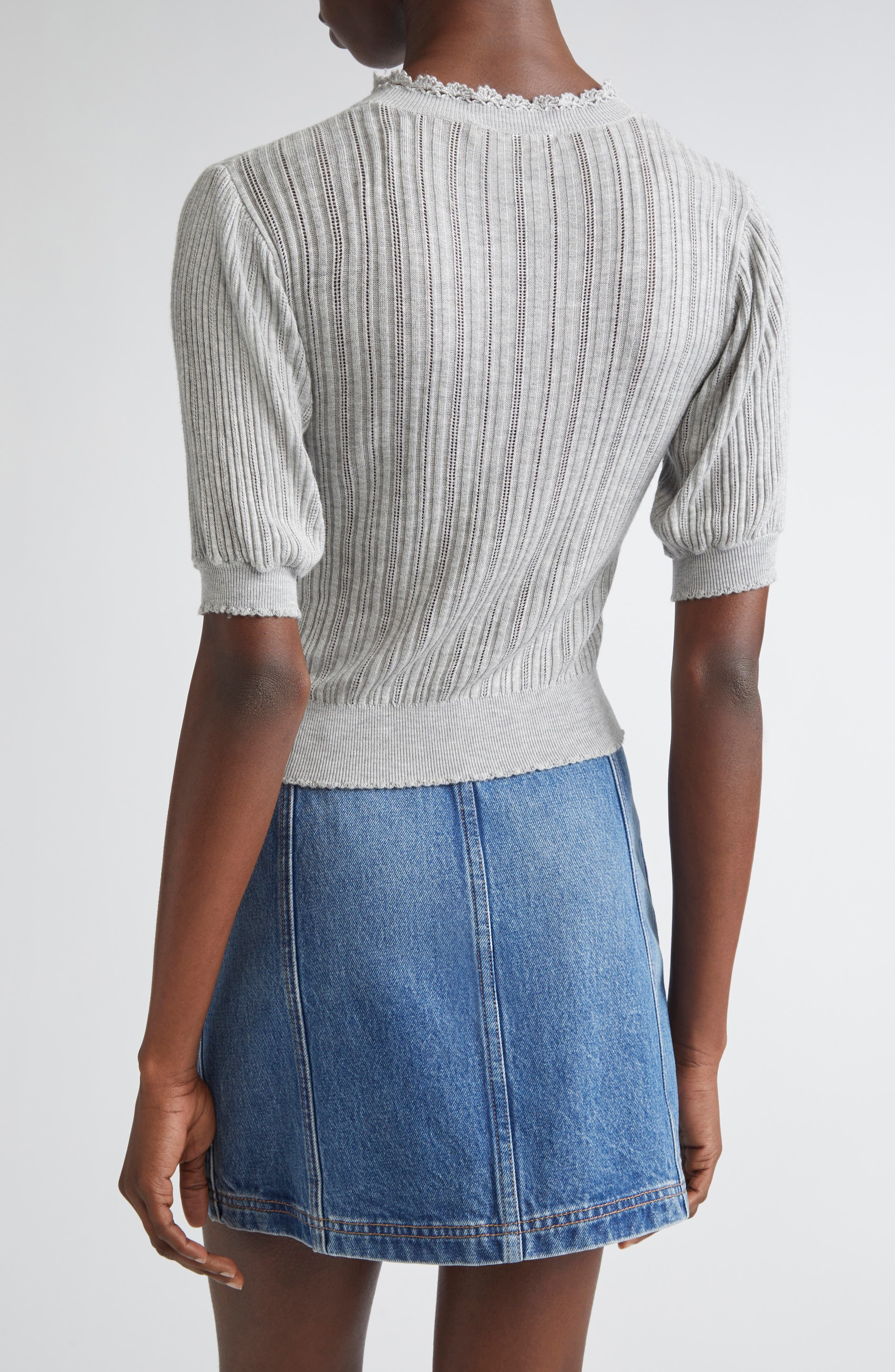 Ulla Johnson Gemma Rib Top in Slate at Nordstrom - 2