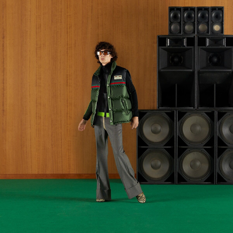GUCCI Nylon satin padded vest outlook