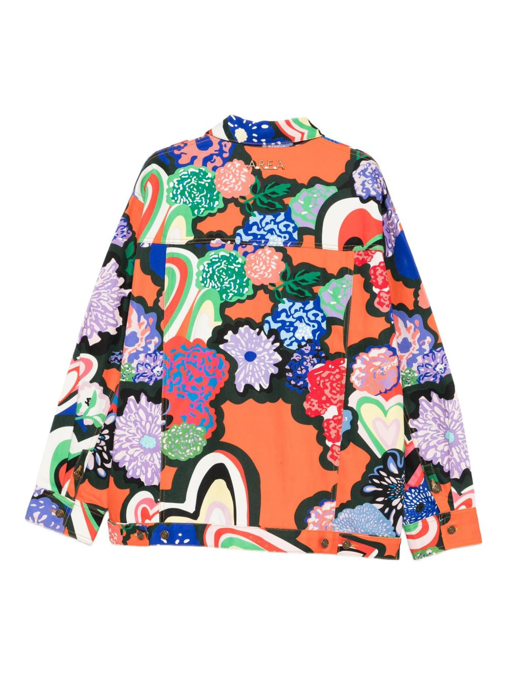 graphic-print denim jacket - 2