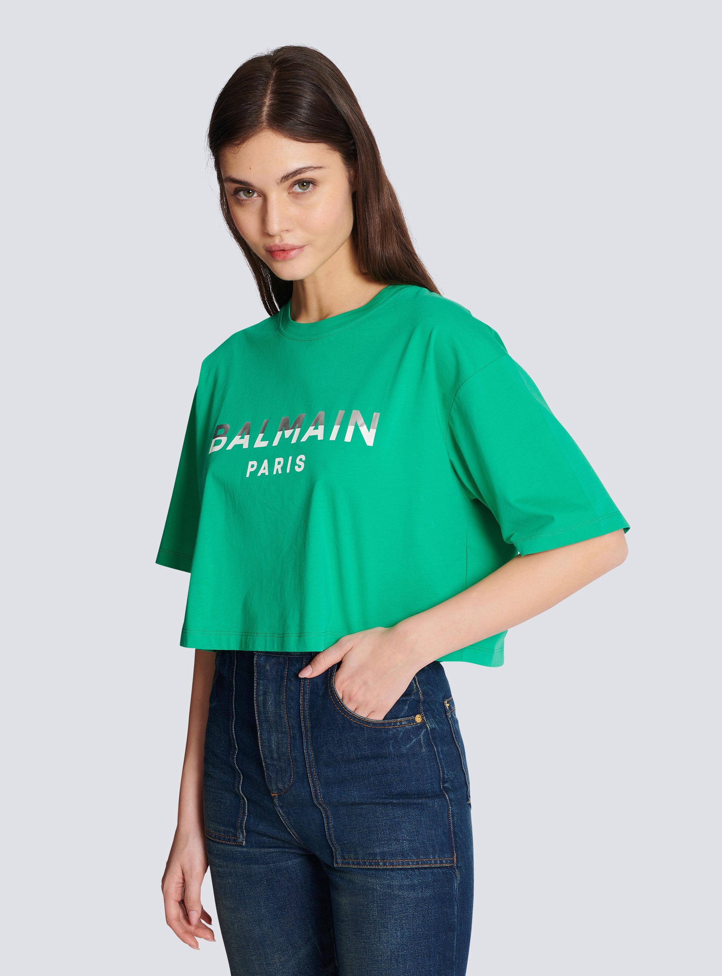 Cropped Balmain Paris T-shirt - 6