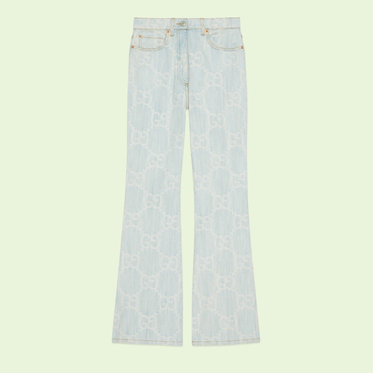 'Gucci and California' GG denim pants - 1